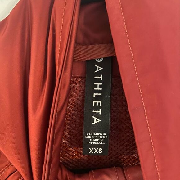 Athleta Escape red windbreaker full zip jacket size xxs - Picture 6 of 12